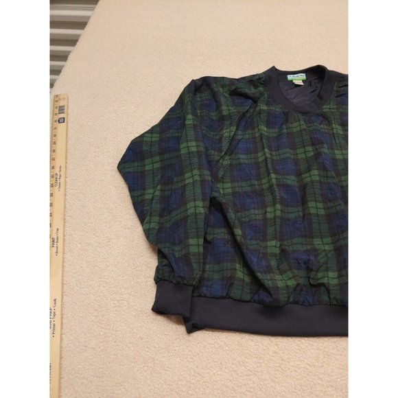 Vintage Winner Mate Golf Collection Pullover Tartan Plaid Green Blue Mens Size M - Picture 3 of 11